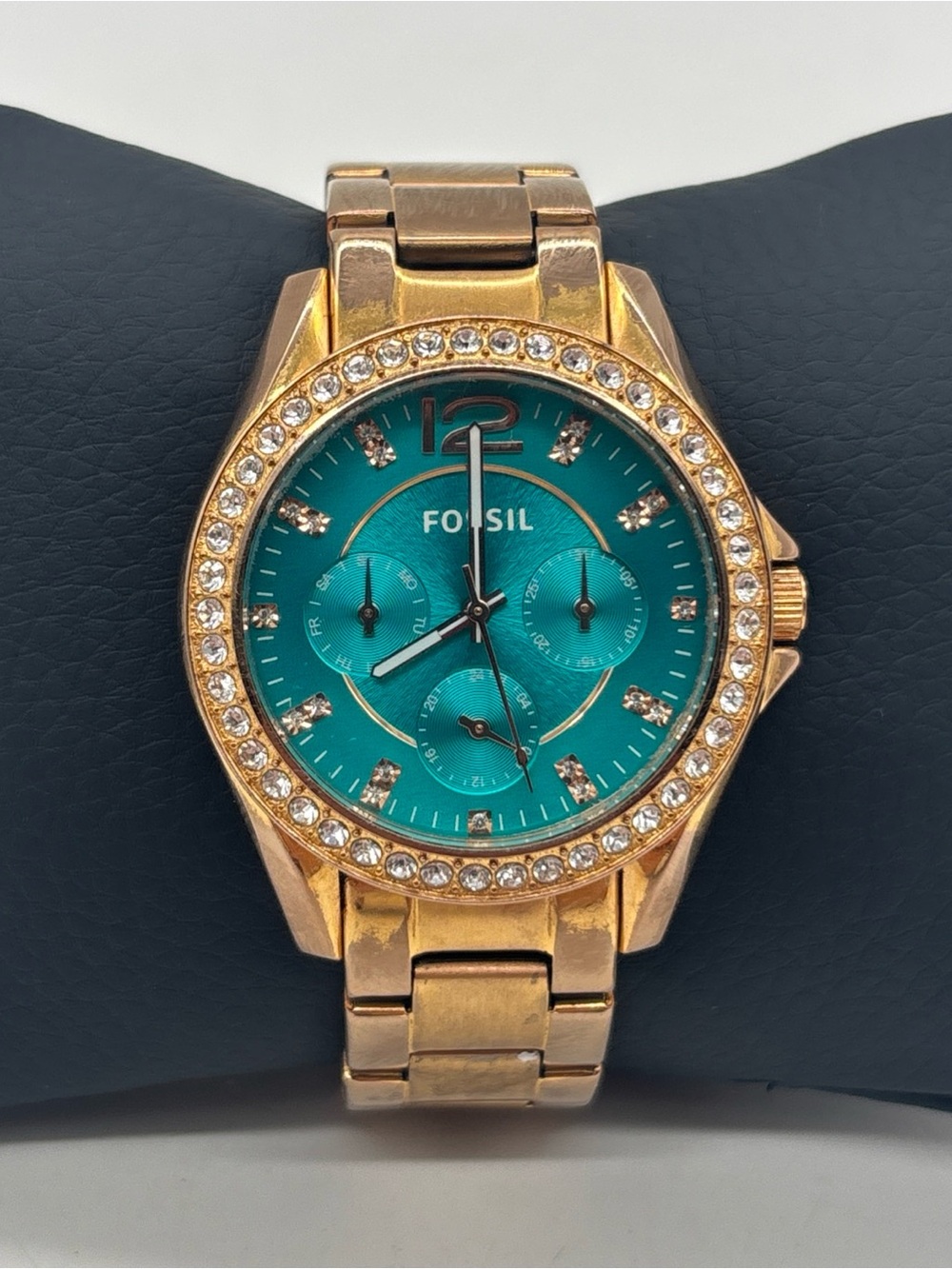 Fossil Riley Watch ES3385 Womens Day Date 24H Quartz Working - New Battery